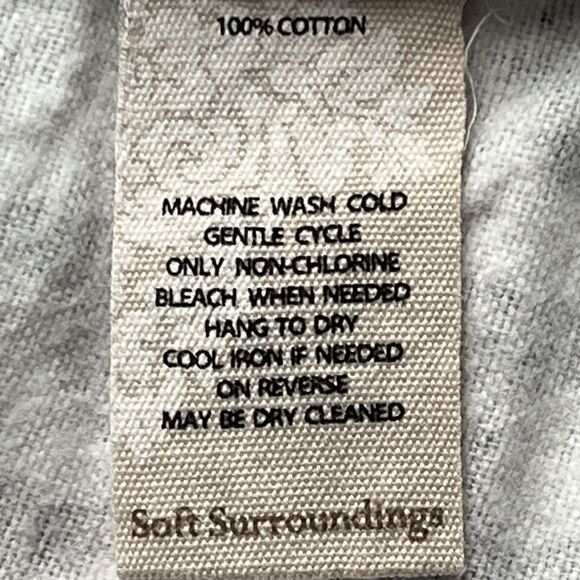 Soft Surroundings 2-PC Pajama Set Gray/White Flannel Animal Print Red Trim Sz 1X - Picture 14 of 15